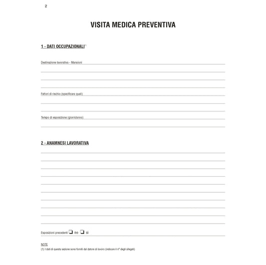 Cartella sanitaria di rischio per lavoratori esposti ad agenti cancerogeni - 31 x 24cm - Edipro