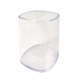 Portapenne a bicchiere - 6,5 x 6,5 x 9,5 cm - trasparente - Arda