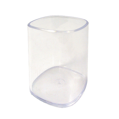 Portapenne a bicchiere - 6,5 x 6,5 x 9,5 cm - trasparente - Arda