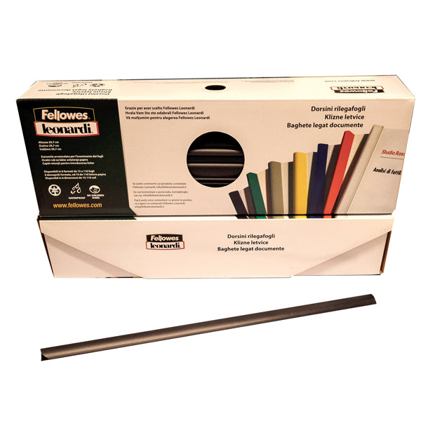 Dorsetti tondi per rilegatura - 6 mm - nero - Fellowes - scatola 50 pezzi
