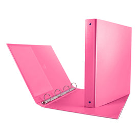 Raccoglitore Nettuno - 22 x 30 cm - 4 anelli a R 30 mm - dorso 3,5 cm - rosa - Sei Rota