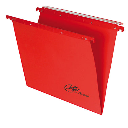 Cartella sospesa Joker - cassetto - interasse 39 cm - fondo V - 37 x 25 cm - rosso - Bertesi