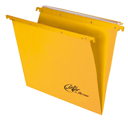 Cartella sospesa Joker - cassetto - interasse 39 cm - fondo V - 37 x 25 cm - giallo - Bertesi