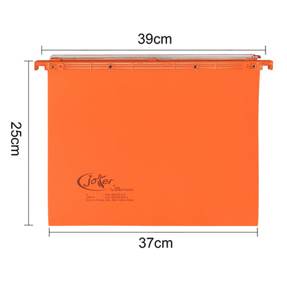 Cartella sospesa Joker - cassetto - interasse 39 cm - fondo V - 37 x 25 cm - arancio - Bertesi