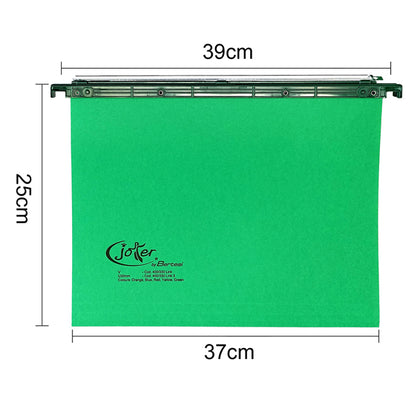 Cartella sospesa Joker - cassetto - interasse 39 cm - fondo V - 37 x 25 cm - verde - Bertesi