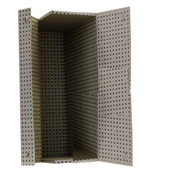 Scatola archivio in legno - 38 x 27 cm - dorso 12 cm - grigio - Brefiocart