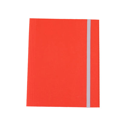 Cartella 3 lembi con elastico - A4 - dorso variabile - fibrone - rosso - Cartotecnica del Garda