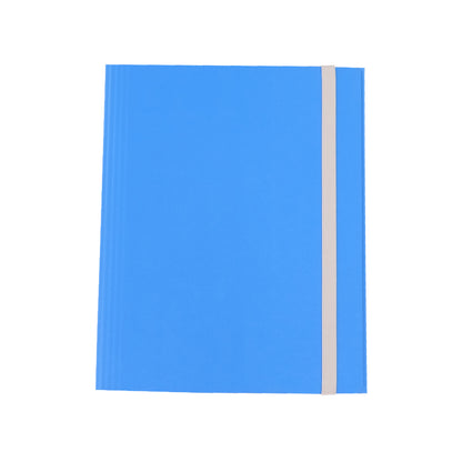 Cartella 3 lembi con elastico - A4 - dorso variabile - fibrone - blu - Cartotecnica del Garda