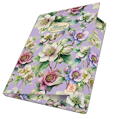 Cartella 3 lembi con elastico Nature Flowers - A4 - dorso piatto - fantasie assortite - Pigna