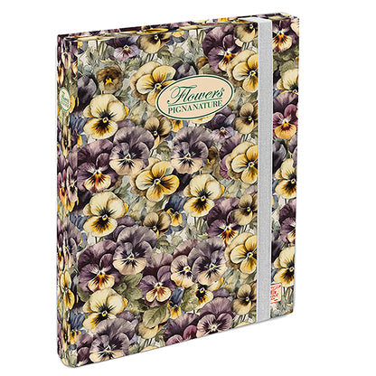 Cartella progetti Nature Flowers - 26 x 34 cm - dorso 3 cm - con elastico - Pigna