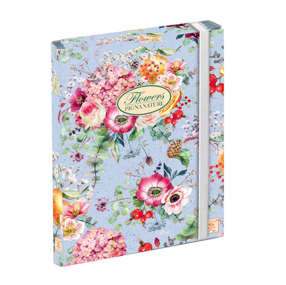 Cartella progetti Nature Flowers - 26 x 34 cm - dorso 3 cm - con elastico - Pigna