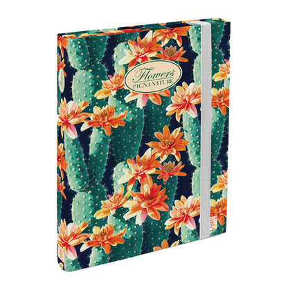 Cartella progetti Nature Flowers - 26 x 34 cm - dorso 7 cm - con elastico - Pigna
