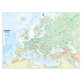 Carta geografica Europa - scolastica - murale - Belletti