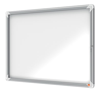 Bacheca per interni - fondo magnetico bianco - 8 fogli A4 - orizzontale - Nobo