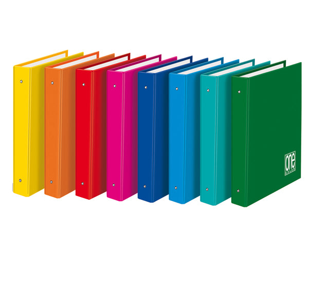 Raccoglitore One Color - A4 - 4 anelli tondi 30 mm - dorso 4 cm - colori brillanti - Blasetti