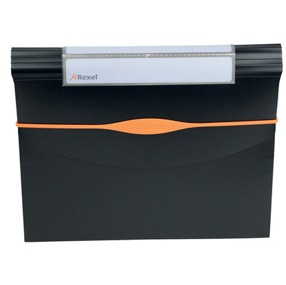 Portadocumenti a soffietto Optima - 13 tasche - 23 x 33 cm - PP- nero - Rexel