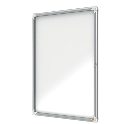 Bacheca per esterni - fondo magnetico bianco - 9 fogli A4 - verticale - Nobo