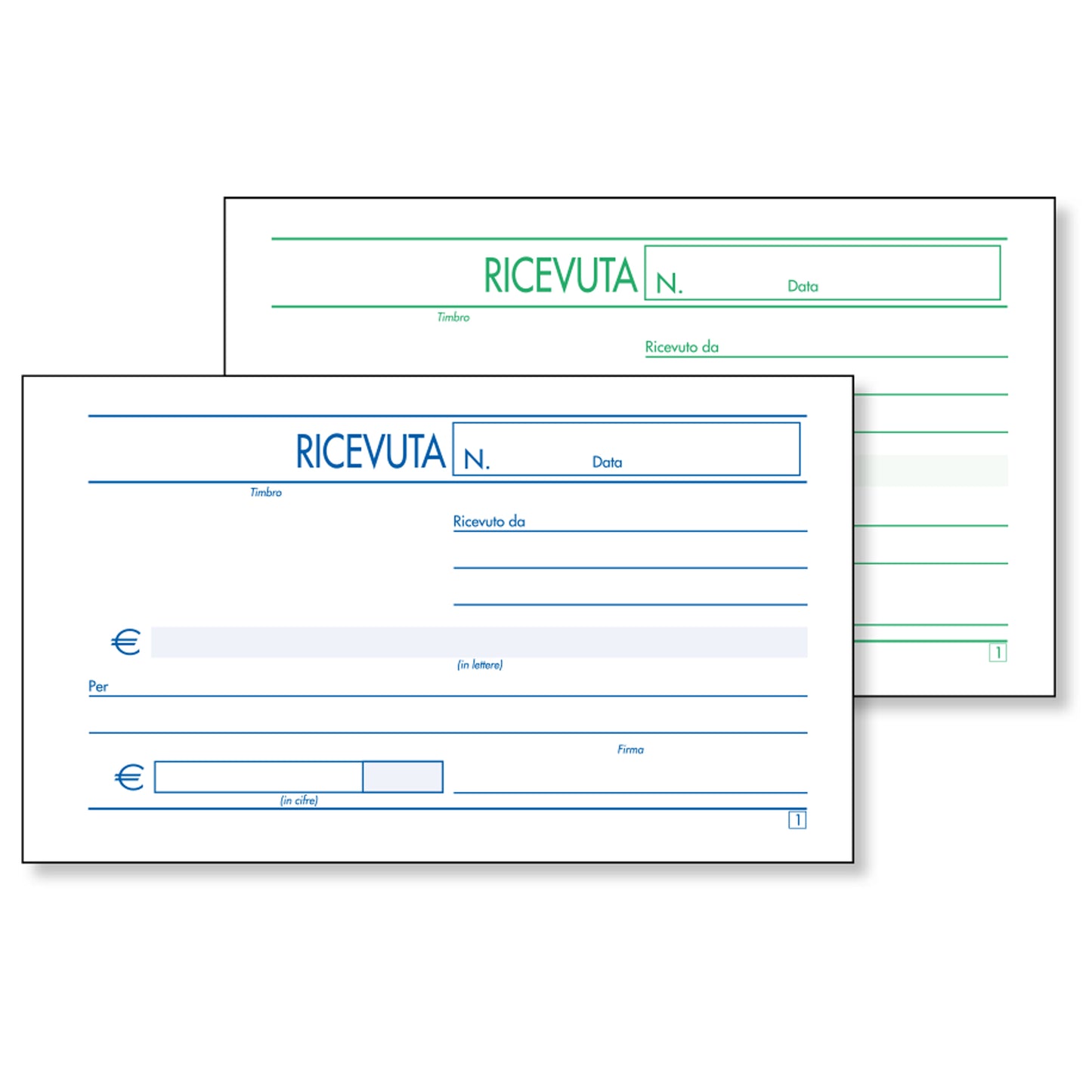 Blocco ricevute generiche - 2 copie autoricalcanti - 10 x 17cm - 50 fogli - BM