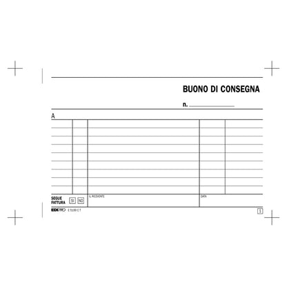 Blocco buoni consegna - 33 fogli 3 copie autoricalcanti - 10 x 17cm - Edipro