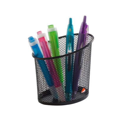 Portapenne Mesh - rete metallica - 10,5 x 7,3 x 10,3 cm - nero - Alba