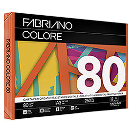 Carta Fabriano Colore - A3 - 80 gr - colori forti aragosta - Fabriano - conf. 250 fogli