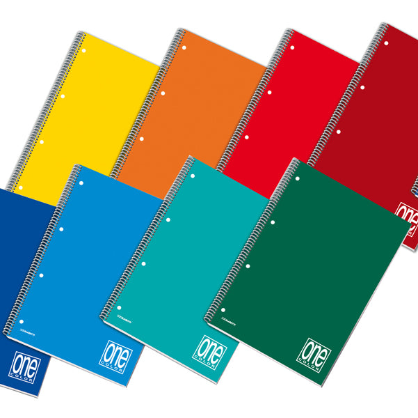 Maxiquaderno One Color - A4+ - 1 rigo - 140 fogli - 70gr -  c/fori  - spiralato - Blasetti