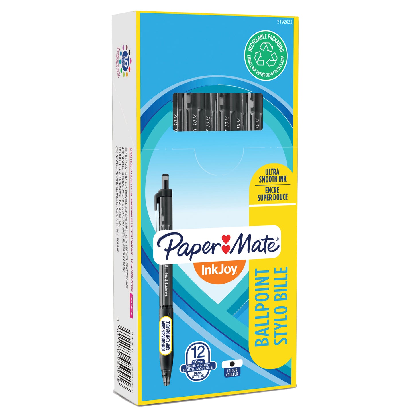 Penna a sfera a scatto Inkjoy 300 RT - punta 1,0mm - nero  - Papermate