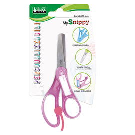 Forbice Snippy - personalizzabile - punta tonda - 13 cm - lama acciaio - colori assortiti - Lebez
