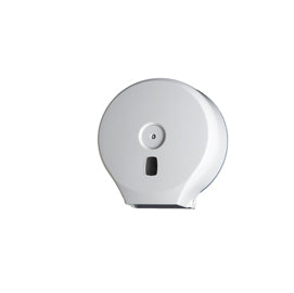 Dispenser carta igienica Basica rotolo Mini Jumbo - 28,2 x 12 x 29,4 cm - rotolo diametro 23 cm - bianco - Medial