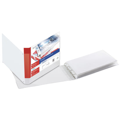 Raccoglitore personalizzabile Stelvio TI - 42 x 30 cm album - 4 anelli a D 25 mm - dorso 4 cm - bianco - Sei Rota