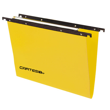 Cartella sospesa Cartesio PP - cassetto - PPL - interasse 39,5 cm - fondo V - 37 x 25 cm - colori assortiti - Bertesi