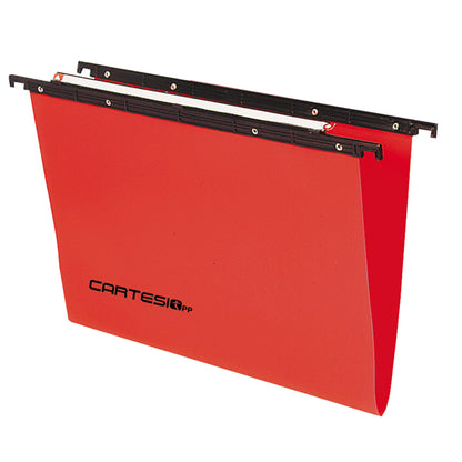 Cartella sospesa Cartesio PP - cassetto - PPL - interasse 39,5 cm - fondo V - 37 x 25 cm - colori assortiti - Bertesi