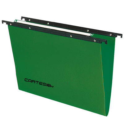 Cartella sospesa Cartesio PP - cassetto - PPL - interasse 39,5 cm - fondo V - 37 x 25 cm - colori assortiti - Bertesi