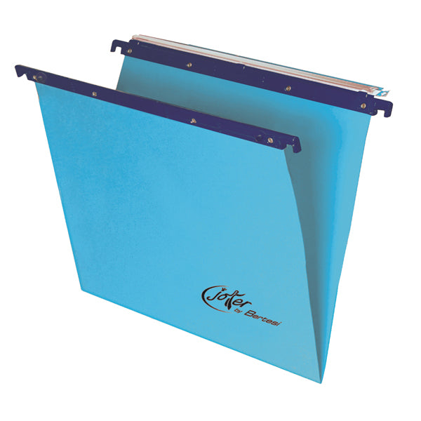 Cartelle sospese Joker - cassetto - interasse 33 cm - fondo V -  31,2 x 25 cm - colori assortiti - Bertesi - conf. 10 pezzi