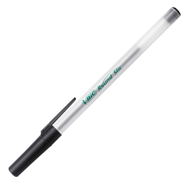 Penna a sfera a scatto con cappuccio ECOlutions - punta 1,0mm - nero  - Bic  - conf. 60 pezzi