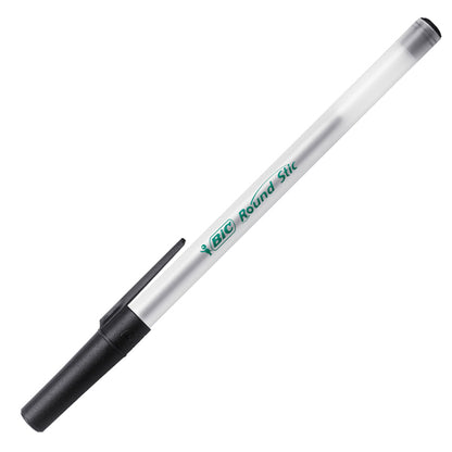 Penna a sfera a scatto con cappuccio ECOlutions - punta 1,0mm - nero  - Bic  - conf. 60 pezzi