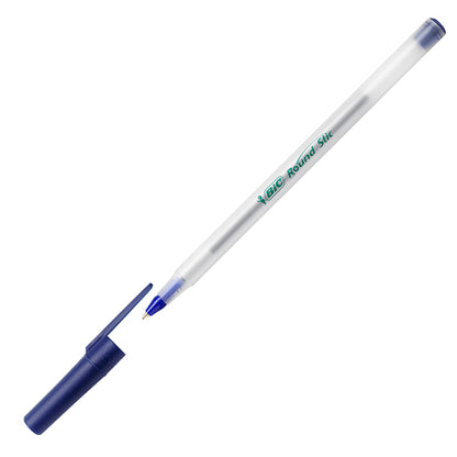 Penna a sfera a scatto con cappuccio ECOlutions - punta 1,0mm - blu  - Bic - conf. 60 pezzi