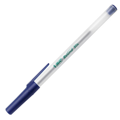 Penna a sfera a scatto con cappuccio ECOlutions - punta 1,0mm - blu  - Bic - conf. 60 pezzi