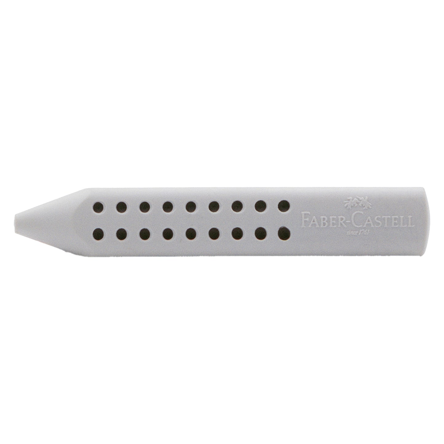 Gomma a forma di matita Grip 2001 - 90x15x15mm - grigia - Faber-Castell