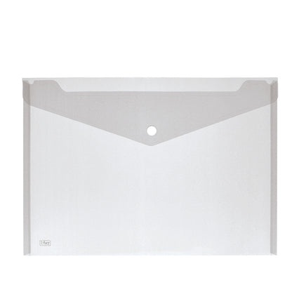 Busta con bottone - 33,5 x 23,5 cm - PP - colori assortiti - Lebez - conf. 5 pezzi