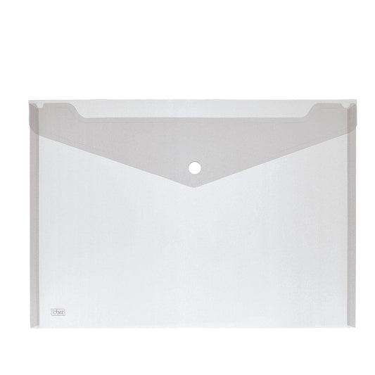 Busta con bottone - 33,5 x 23,5 cm - PP - colori assortiti - Lebez - conf. 5 pezzi
