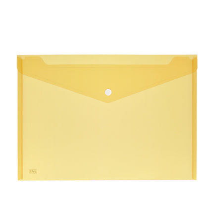 Busta con bottone - 33,5 x 23,5 cm - PP - colori assortiti - Lebez - conf. 5 pezzi