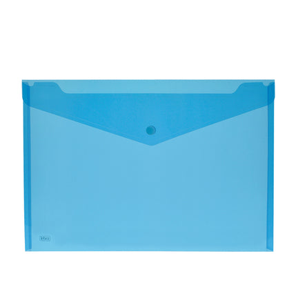 Busta con bottone - 33,5 x 23,5 cm - PP - colori assortiti - Lebez - conf. 5 pezzi