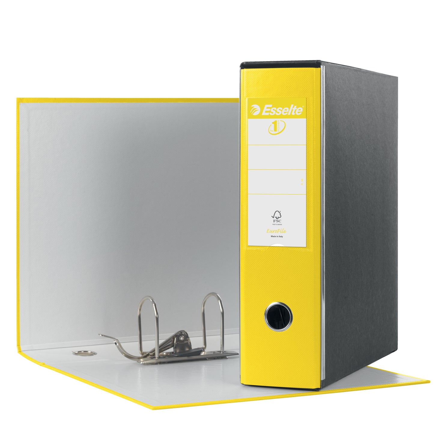 Registratore Eurofile G53 - dorso 8 cm - commerciale 23 x 30 cm - giallo vivida - Esselte