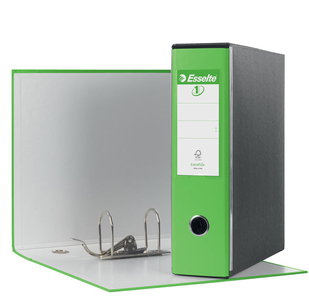 Registratore Eurofile G53 - dorso 8 cm - commerciale 23 x 30 cm - verde vivida - Esselte