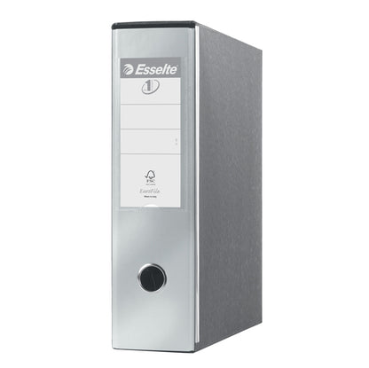 Registratore Eurofile G53 - dorso 8 cm - commerciale 23 x 30 cm - grigio metallizzato - Esselte