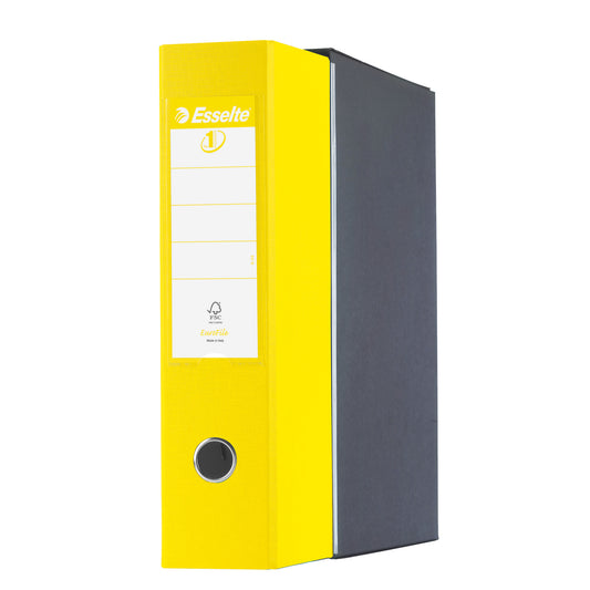 Registratore Eurofile G55 - dorso 8 cm - protocollo 23 x 33 cm - giallo vivida - Esselte
