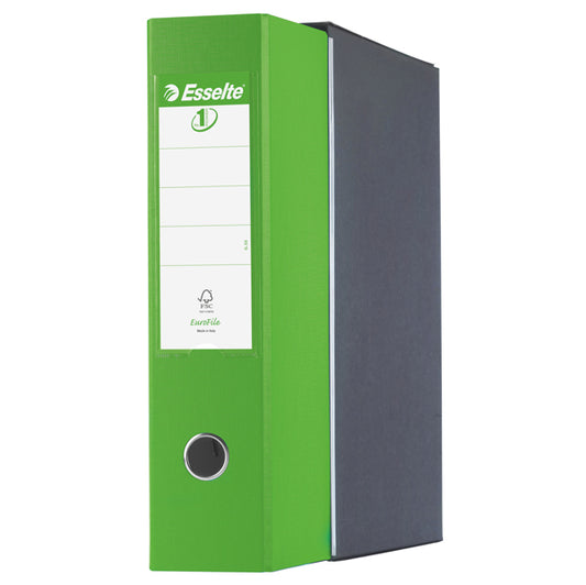 Registratore Eurofile G55 - dorso 8 cm - protocollo 23 x 33 cm - verde vivida - Esselte