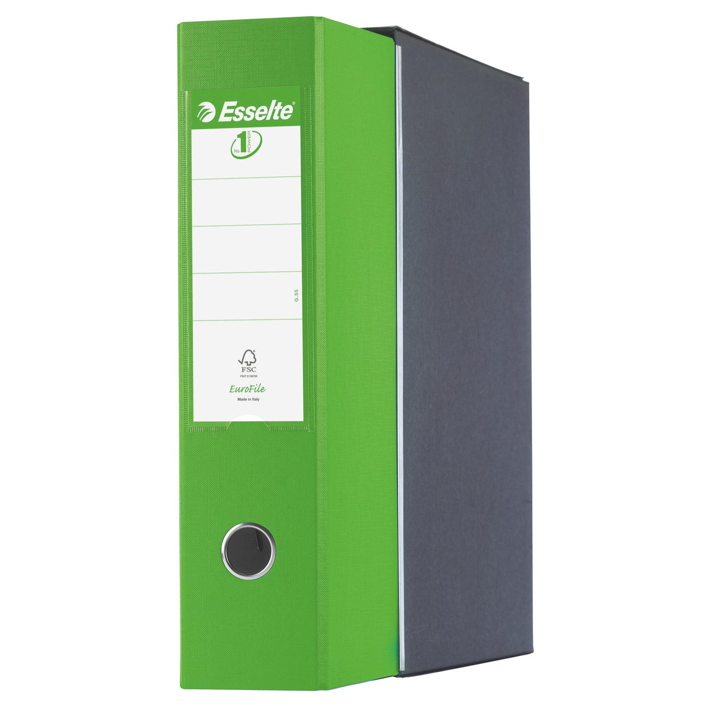 Registratore Eurofile G55 - dorso 8 cm - protocollo 23 x 33 cm - verde vivida - Esselte