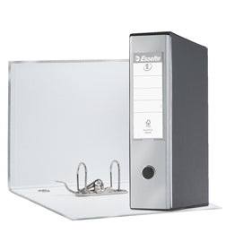 Registratore Eurofile G55 - dorso 8 cm - protocollo 23 x 33 cm - grigio metallizzato - Esselte